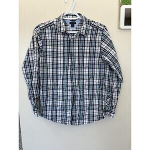 Tommy Hilfiger boy's plaid button up shirt size L (16/18) excellent condition